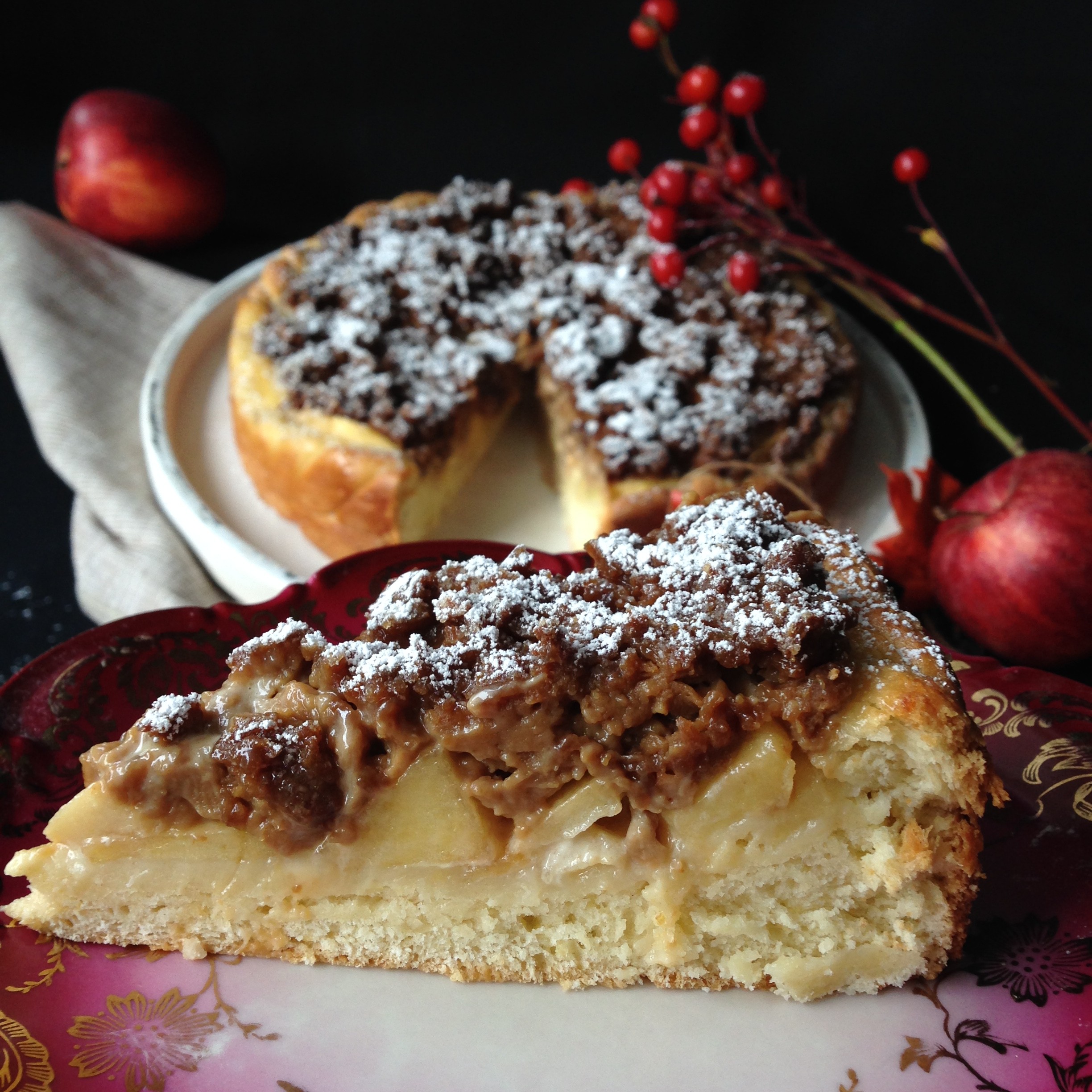 Karamell-Apfel Kuchen – Kitchenpeanuts